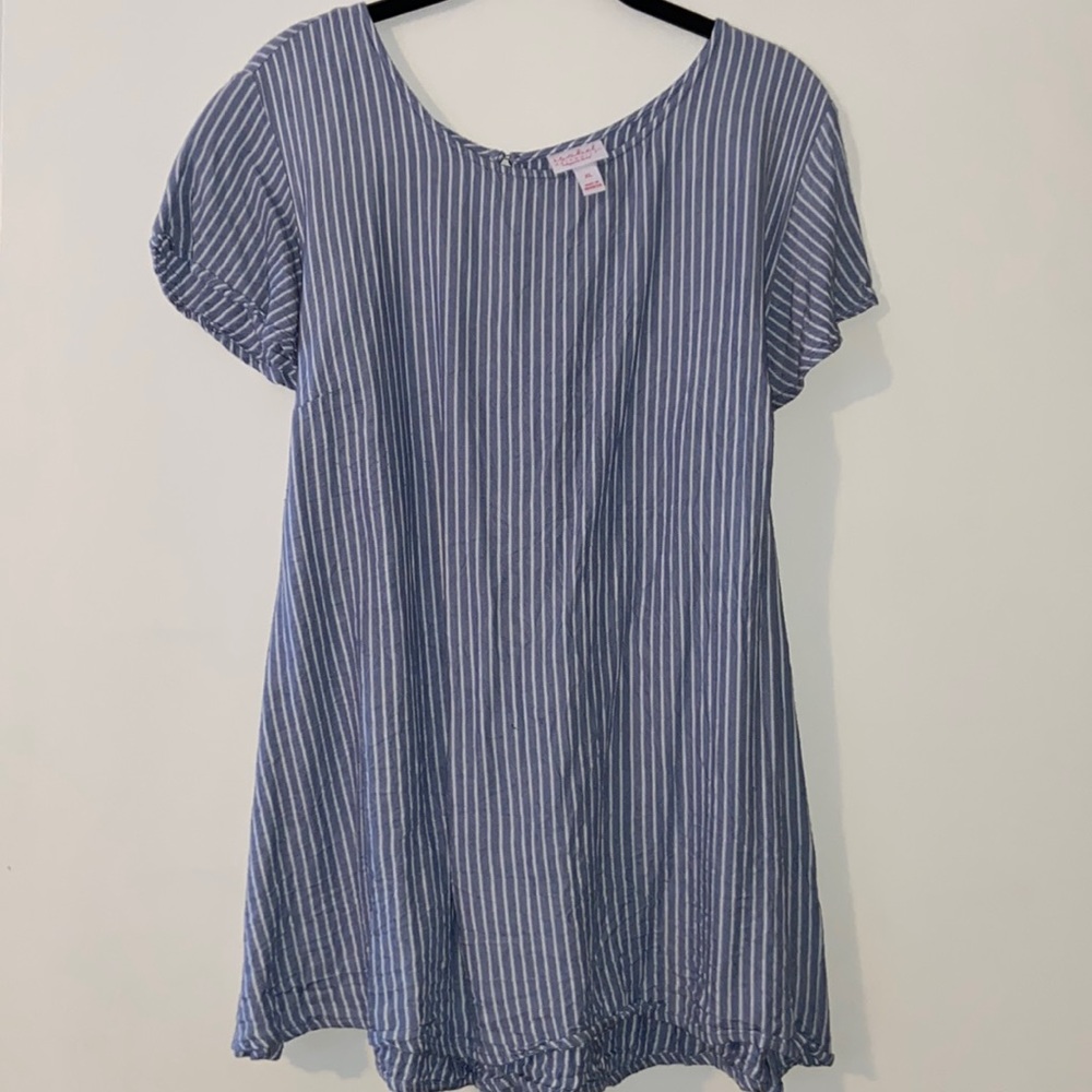 Blue & White Maternity Tunic, size XL